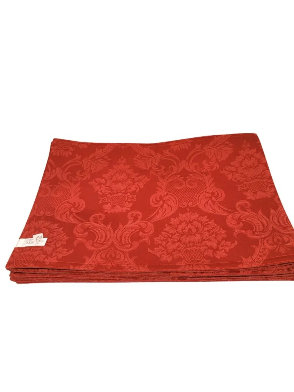 W-C Designs Regent Manor Damask 12 Napkins 12 Placemats Table Runner Cinnabar